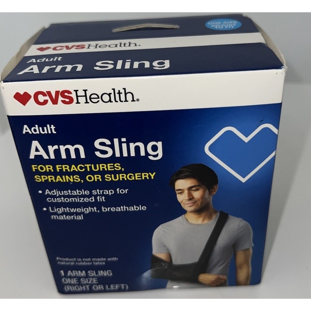 (B20/2)CVS Health Arm Sling Adult with Adjustable Fastener - Right or Left Arm